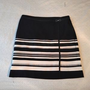 White House Black Market Striped Mini Skirt